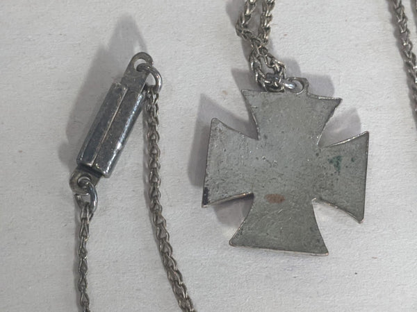 Original Vintage WWI German 1914 Iron Cross Sweetheart Necklace