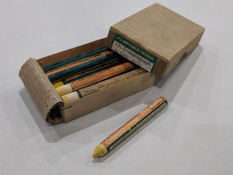 Original WWII-era German Box of Glass Crayons