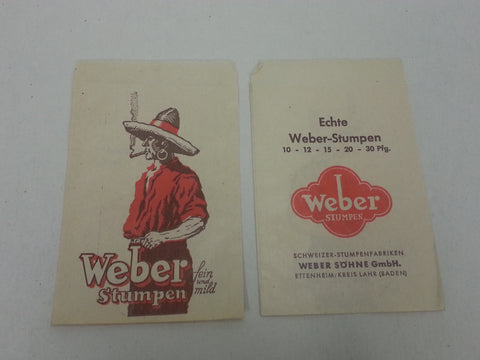 Original WWII German Package for Cigars Weber Brand