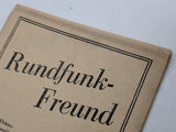 Original German Rundfunk-Freund Radio Booklet