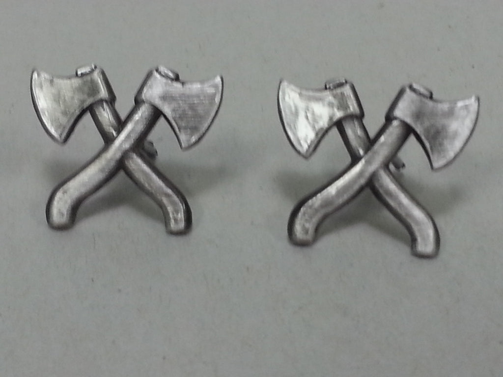 Repro WWII Soviet Russian Large Crossed Axe Devices Engineer Collar Tabs
