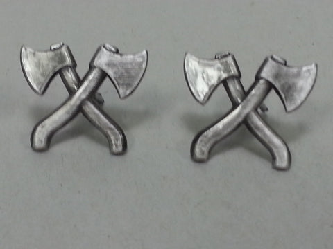Repro WWII Soviet Russian Large Crossed Axe Devices Engineer Collar Tabs