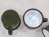 Repro Soviet Green Enamel Cups