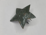 Soviet Large Green Painted Hat Stars