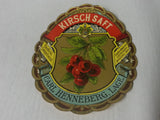 1930s 1940s WWII German Kirschsaft Cherry Juice Label