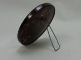Original German Foldable Round Shaving Mirror, Brown Celluloid