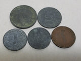 Original German ReichsPfennig Coin Set