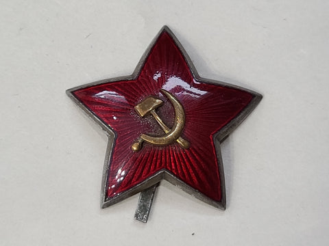 Orignal Soviet Two Piece Cap Star 35mm (Broken Prong)