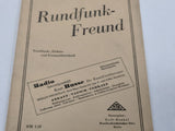 Original German Rundfunk-Freund Radio Booklet