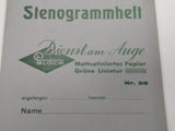 German Stenogrammheft Shorthand Notebook
