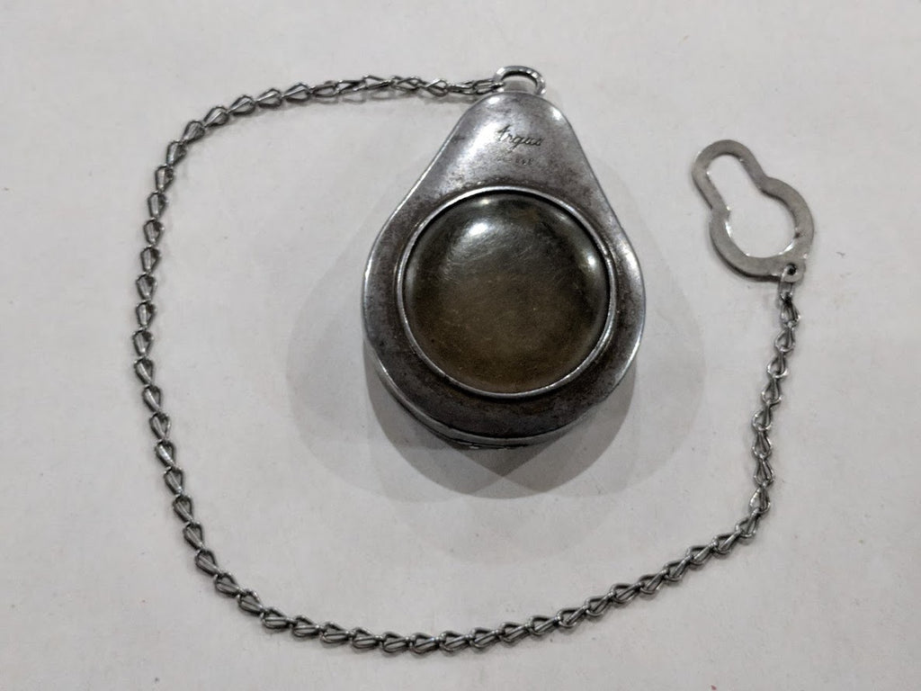 Original WWII 1930's / 1940's French Watch Protector and Chain