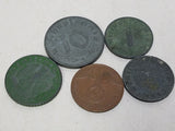 Original WWII German ReichsPfennig Coin Set