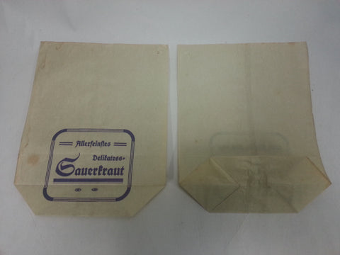 Original WWII German Sauerkraut Sales Bag
