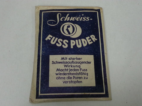 Original WWII German Schweiss- Fuss Puder Foot Powder Packet