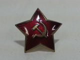 Original WWII Large Red Enamel Soviet Russian Cap Hat Star