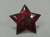 Original WWII Large Red Enamel Soviet Russian Cap Hat Star