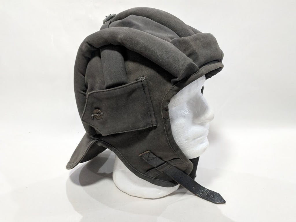 Original WWII Soviet Russian Tanker Canvas Helmet