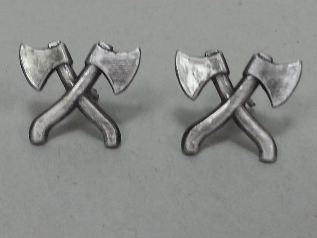 Repro WWII Soviet Russian Large Crossed Axe Devices Engineer Collar Tabs