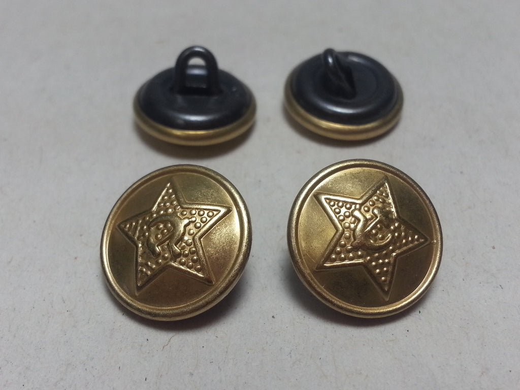 Repro WWII Soviet Russian 14mm Tunic Buttons - Brass