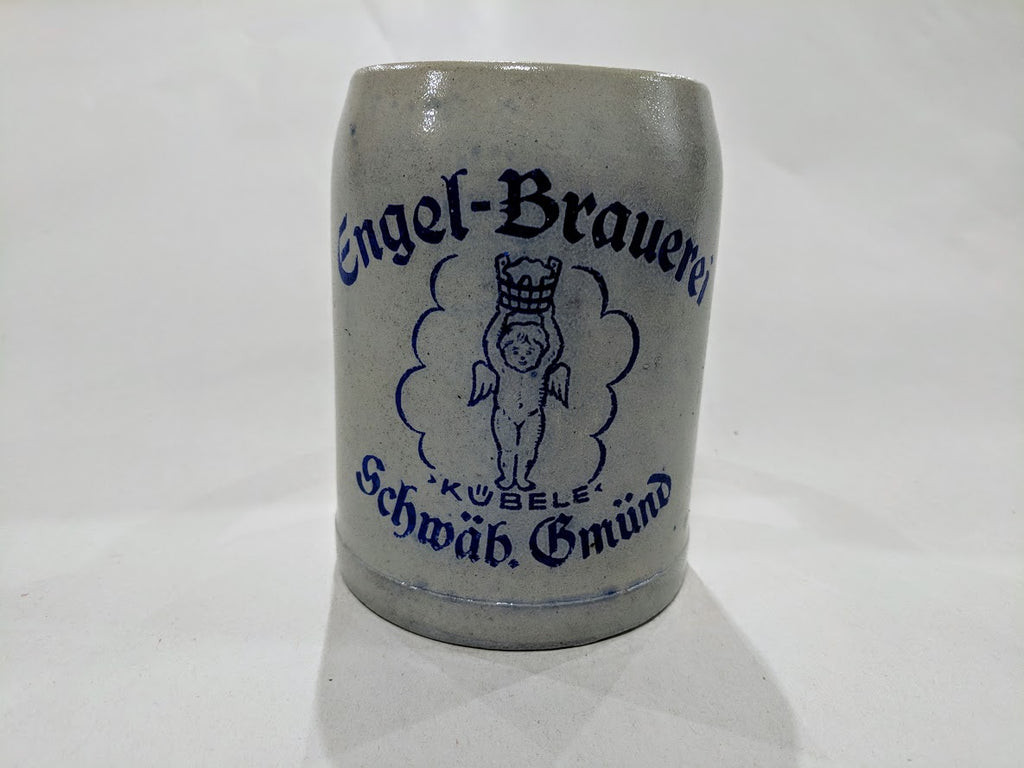 WWII-era German Engel-Brauerei 0.5 Liter Beer Stein Bierkrug
