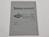 WWII-era German Stenogrammheft Shorthand Notebook