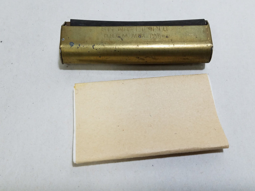 WWII German Brass Siena Liliput Cigarette Rolling Machine & Papers D.R.G.M. - Ostfront