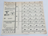 WWII German Ration Card Coburg 1944 Potatos 69-77