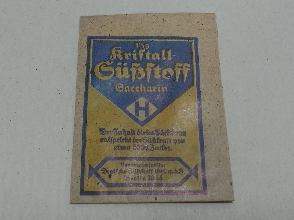 WWII German Saccharin Artificial Sweetener Packet