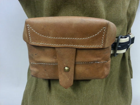 WWII Soviet Russian Leather Mosin Nagant  SVT40 Ammo Pouch Repro