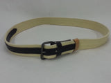 WWII Soviet Russian Tan Equipment Belt w Black Leather Reproduction