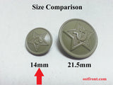 Repro Soviet 14mm Tunic Buttons - Painted Green